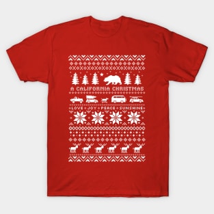 California Christmas Holiday Sweater Design T-Shirt